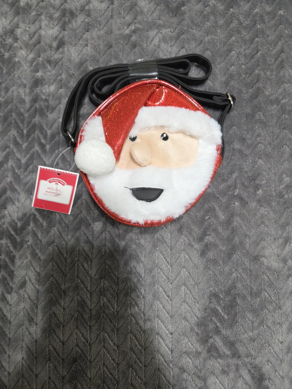 Holiday Time Red Santa Face Kids Crossbody Bag